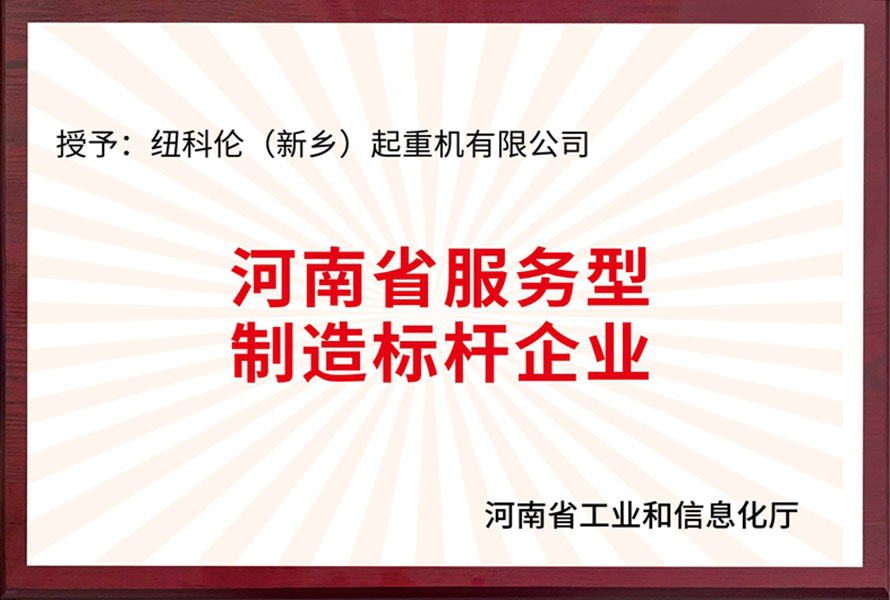 河南省服務型制造標桿企業(yè)